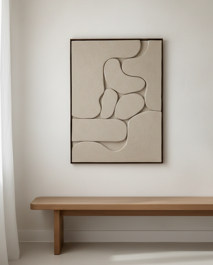 No. 13 - Minimalist 3D Art in Beige for Elegant Homes
