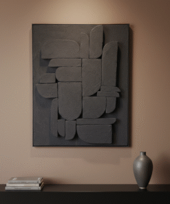 No. 49 - Black Unique Framed 3D Painting