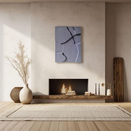 No. 21 - Modern Geometric Blueberry Wall Art - Image 2