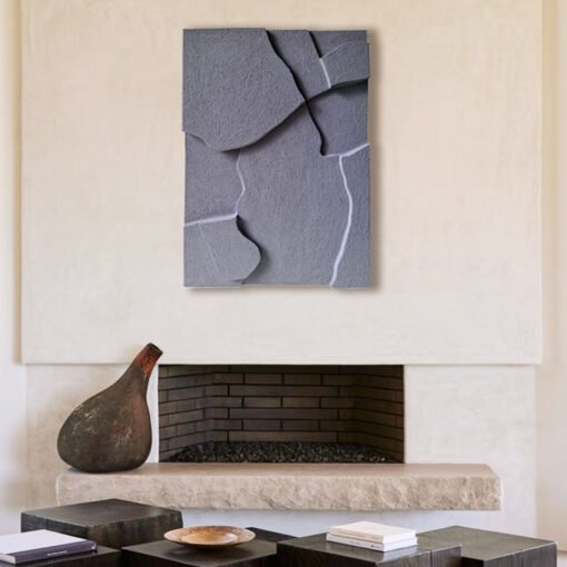 No. 21 - Modern Geometric Blueberry Wall Art - Image 6
