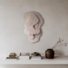 Modern minimalist hanging wall decor with subtle texture, handmade