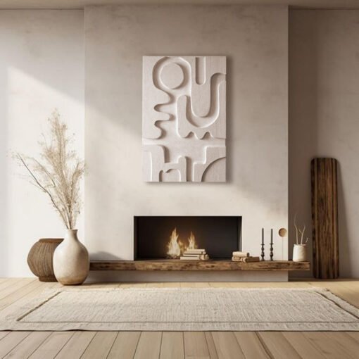 No. 4 - Unique Textured Relief Artwork - Image 3