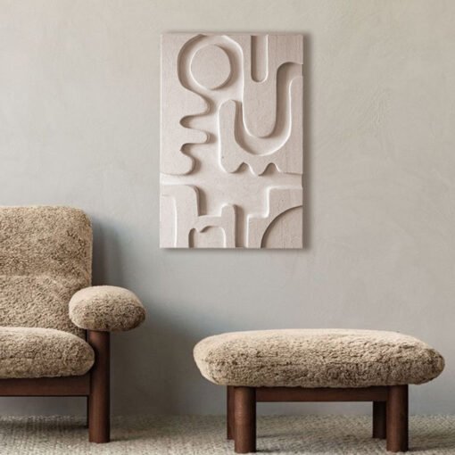 No. 4 - Unique Textured Relief Artwork - Image 7