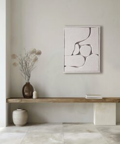 No. 25 - Minimalist 3D Art in Off-White for Elegant Homes