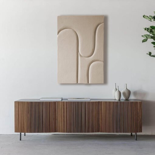 No. 12 - Sculptural Sandy White Artwork - Image 6