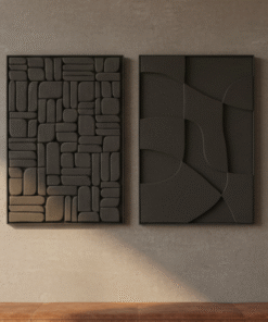 No. 25 - Diptych Black Wall Art Set (2 Pieces)