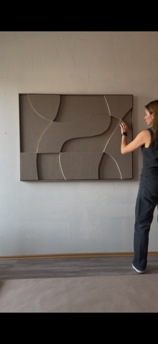 No. 1 - Textured Plaster Wall Art - Image 2