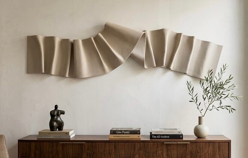 No. 06 - Folded Fabric Wall Sculpture