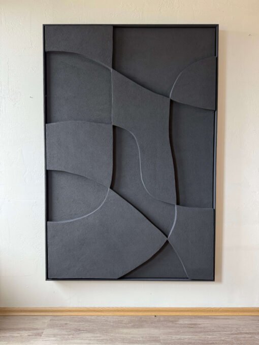 No. 1 - Textured Plaster Wall Art - Image 3