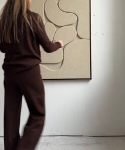 Alternative view of No. 13 - Minimalist 3D Art in Beige for Elegant Homes