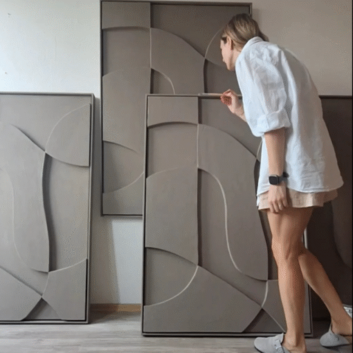 No. 1 - Textured Plaster Wall Art