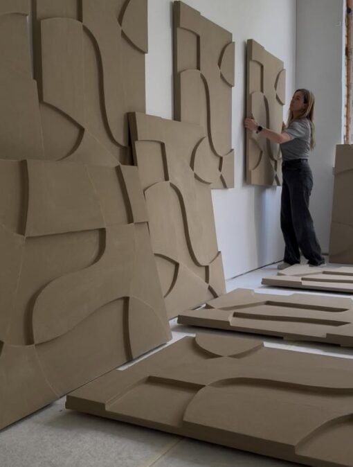 No. 1 - Textured Plaster Wall Art - Image 5