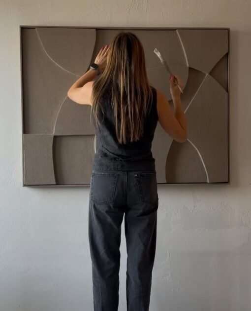 No. 1 - Textured Plaster Wall Art - Image 7