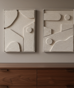 No. 08 - Diptych Modern Beige Wall Art Set (2 Pieces)