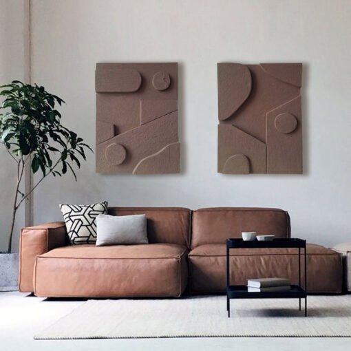 No. 51 - Diptych Modern Black Brown Wall Art Set (2 Pieces) - Image 5