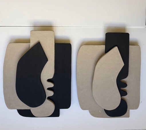 No. 54 - Minimalist Wall Sculpture Diptych (2 Pieces) - Image 2