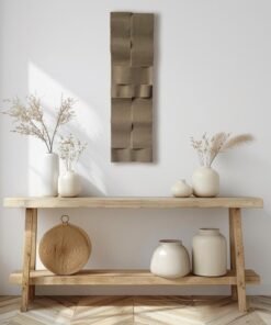 Alternative view of No. 59 - Sandy Brown Sculptural Plaster Painting