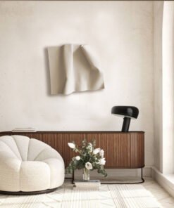 Alternative view of No. 61 - Abstract Paper Fold, Draped Fabric-Inspired Wall Sculpture