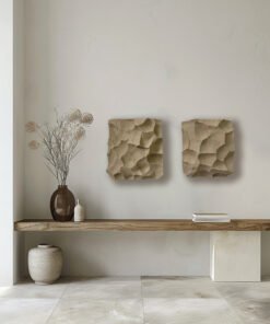 No. 63 - Minimalist Textured Wall Sculpture Diptych (2 Pieces)