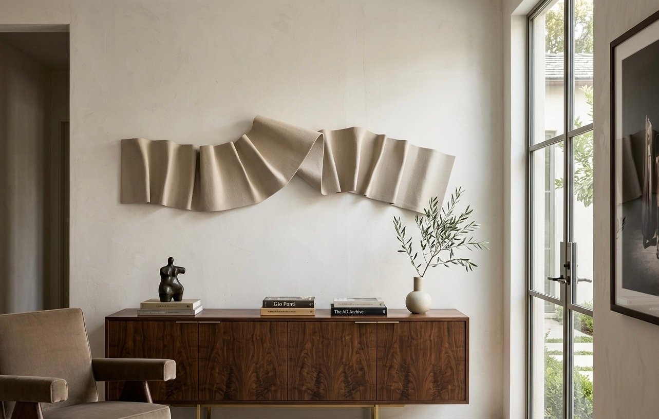 No. 06 - Folded Fabric Wall Sculpture - Image 5